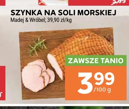 Szynka na soli morskiej Madej & Wróbel promocja w Stokrotka