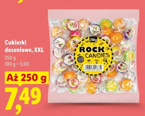 Cukierki deseniowe XXL Rock Candies promocja w Lidl