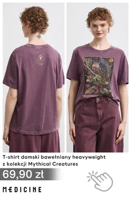 T-shirt damski bawełniany heavyweight MEDICINE z kolekcji Mythical Creatures promocja w Medicine