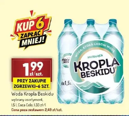 Woda Kropla Beskidu 6-pak 1,5 l promocja w Avita