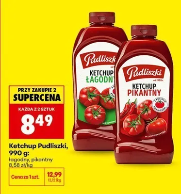 Ketchup pikantny Pudliszki promocja w Biedronka