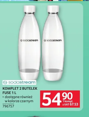 Butelki do saturatora Sodastream Fuse 1 l 2-pak promocja w Selgros