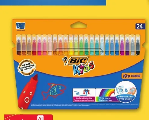 Flamastry BIC Kids Kid Couleur 24 kolory promocja w Selgros
