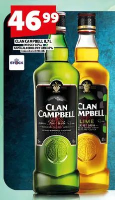Whisky Clan Campbell 40% promocja w TOPAZ