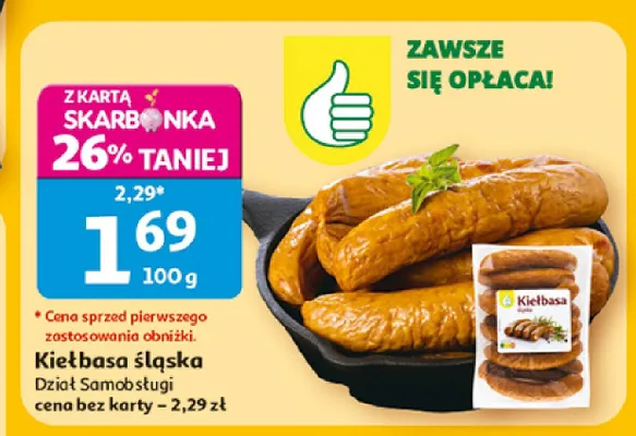 Kiełbasa śląska Auchan promocja w Auchan