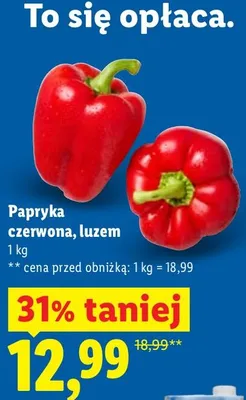 Papryka czerwona luzem promocja w Lidl