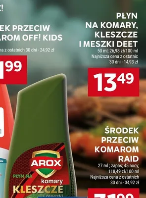 Płyn na komary kleszcze i meszki Deet Arox promocja w Stokrotka