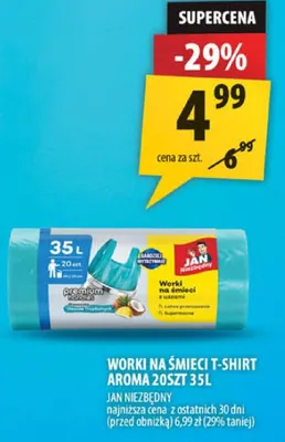 Worki na śmieci T-shirt Aroma 35l promocja w Arhelan