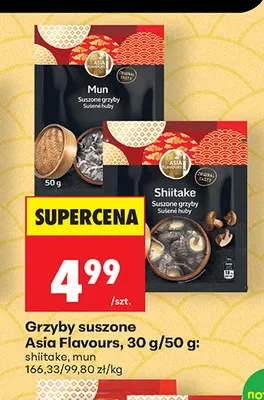 Grzyby suszone mun Asia Flavours promocja w Biedronka