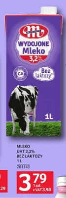 Mleko UHT 3,2% bez laktozy Mlekovita promocja w Selgros