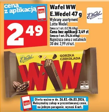 Wafel WW 47g promocja w TOPAZ