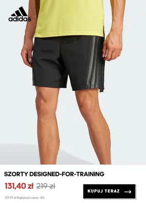 Szorty sportowe Adidas Designed-For-Training promocja w Adidas