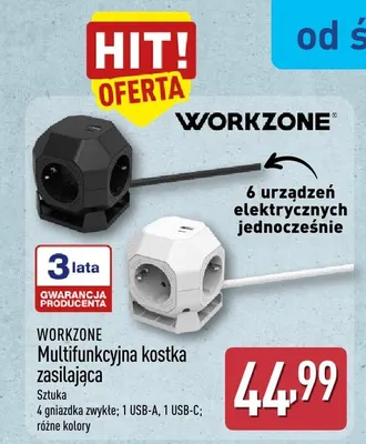 Multifunkcyjna kostka zasilająca Workzone promocja w Aldi