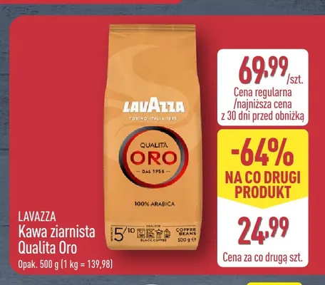 Kawa ziarnista Lavazza Qualità Oro promocja w Aldi