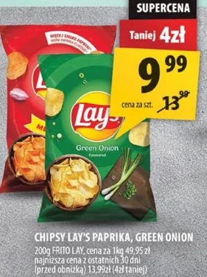 Chipsy Lay's papryka, green onion promocja w Arhelan
