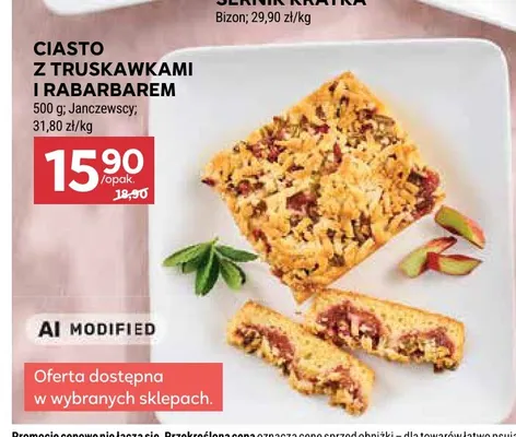 Ciasto z truskawkami i rabarbarem Janczewscy promocja w Stokrotka