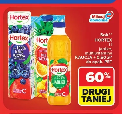 Sok Hortex jabłko promocja w Carrefour