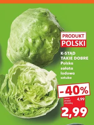 Sałata lodowa K-Stąd Takie Dobre polska promocja w Kaufland