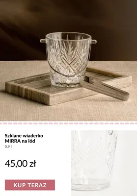 Szklane wiaderko na lód MIRRA 0,9 l promocja w Homla
