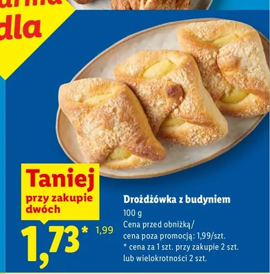 Drożdżówka z budyniem promocja w Lidl
