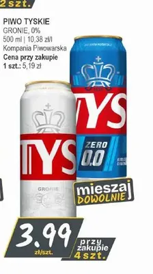 Piwo Tyskie Gronie promocja w Słoneczko