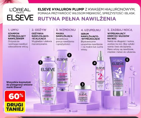 Maska nawilżająca Elseve Hyaluron Plump promocja w Carrefour