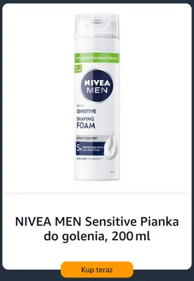 Nivea Men Sensitive pianka do golenia promocja w Amazon