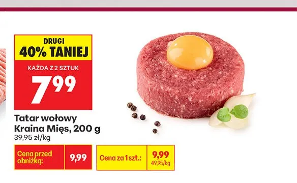 Tatar wołowy Kraina Mięs promocja w Biedronka