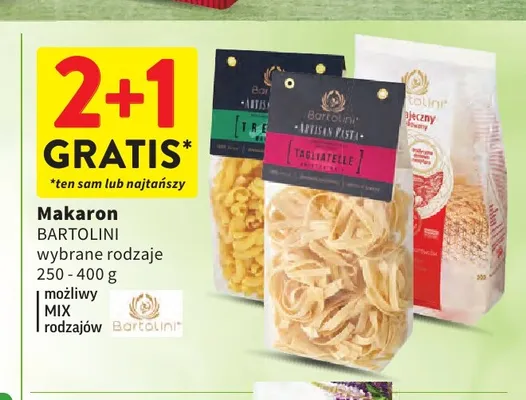 Makaron Tagliatelle Bartolini promocja w Intermarche