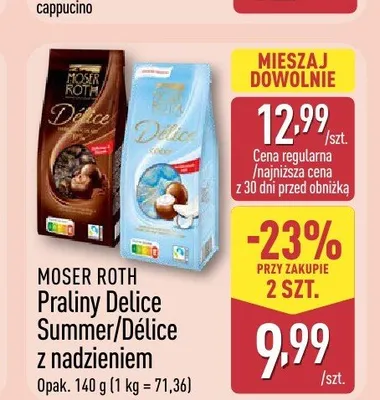 Praliny Delice Summer promocja w Aldi