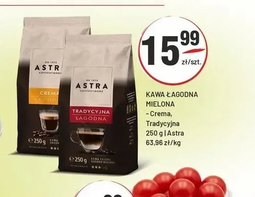 Kawa łagodna mielona Astra promocja w Sedal