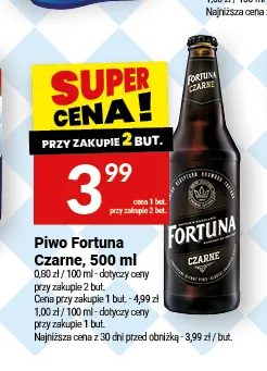 Piwo Fortuna Czarne promocja w Twój Market