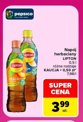 Napój herbaciany Lipton promocja w Carrefour
