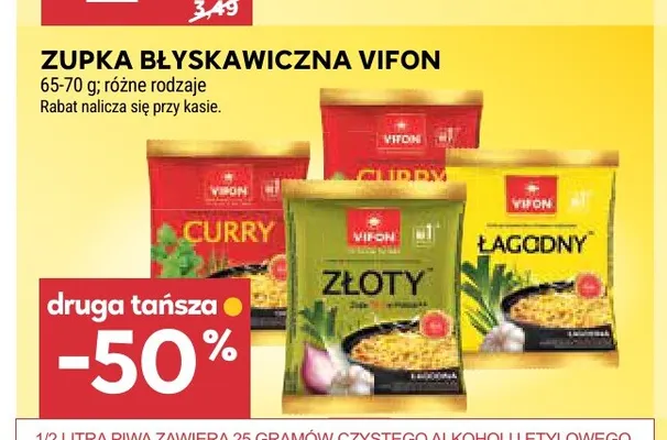Zupka błyskawiczna Vifon złoty promocja w Stokrotka