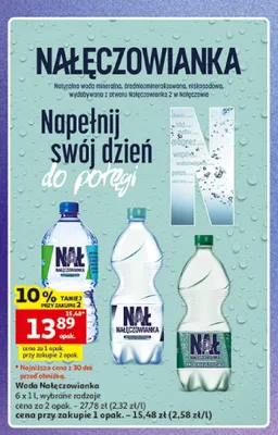 Woda mineralna Nałęczowianka 6-pak promocja w Auchan