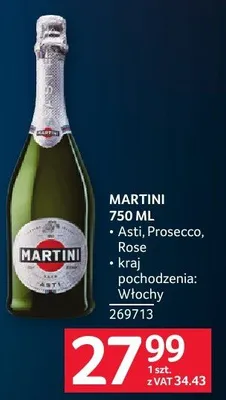 Martini 750 ml - Asti, Prosecco, Rose - kraj pochodzenia: Włochy promocja w Selgros