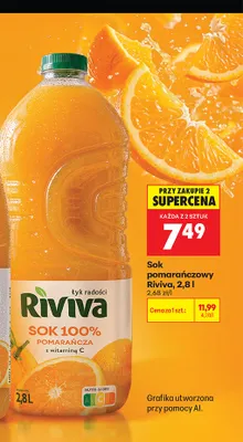Sok pomarańczowy Riviva promocja w Biedronka