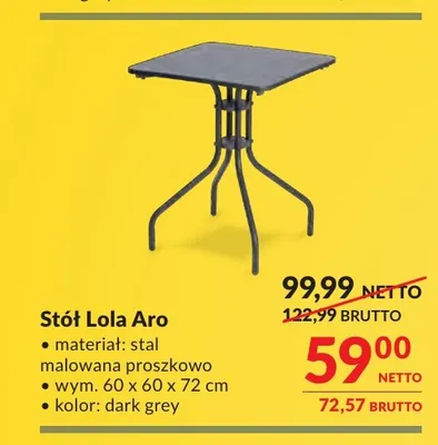 Stół Lola Aro promocja w Makro
