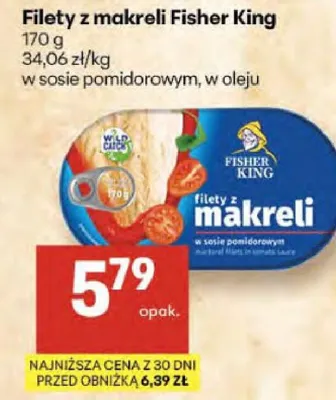 Filety z makreli w sosie pomidorowym, w oleju promocja w Delikatesy Centrum