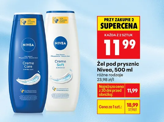 Żel pod prysznic różne rodzaje promocja w Biedronka