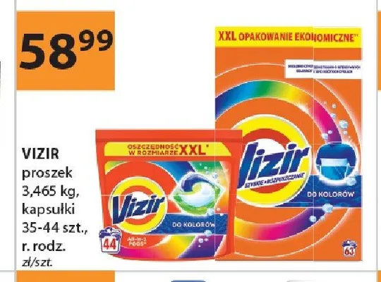 Kapsułki VIZIR 35-44szt. promocja w Drogerie Laboo
