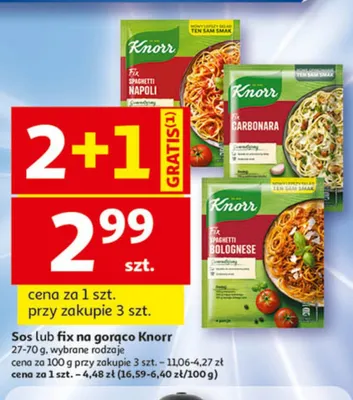 Fix Knorr Spaghetti Bolognese promocja w Auchan