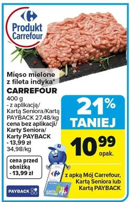 Mięso mielone z fileta indyka CARREFOUR promocja w Carrefour Market