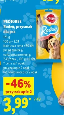 Przysmak dla psa Rodeo Pedigree promocja w Lidl