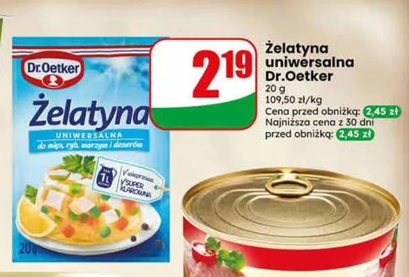 Żelatyna uniwersalna Dr. Oetker promocja w Dino