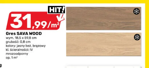 Gres Sava Wood promocja w Bricomarche