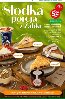 Sernik z malinami Słodka Pracownia promocja w Żabka