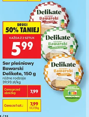 Ser pleśniowy Bawarski Caractere Delikate promocja w Biedronka