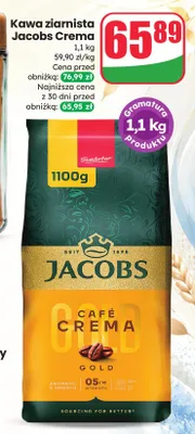Kawa ziarnista Jacobs Crema promocja w Dino