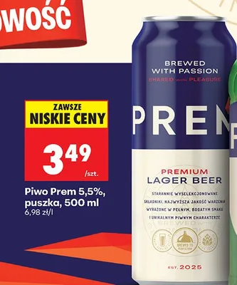 Piwo premium lager beer promocja w Biedronka